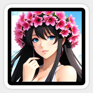 Anime Flower Princess Sticker